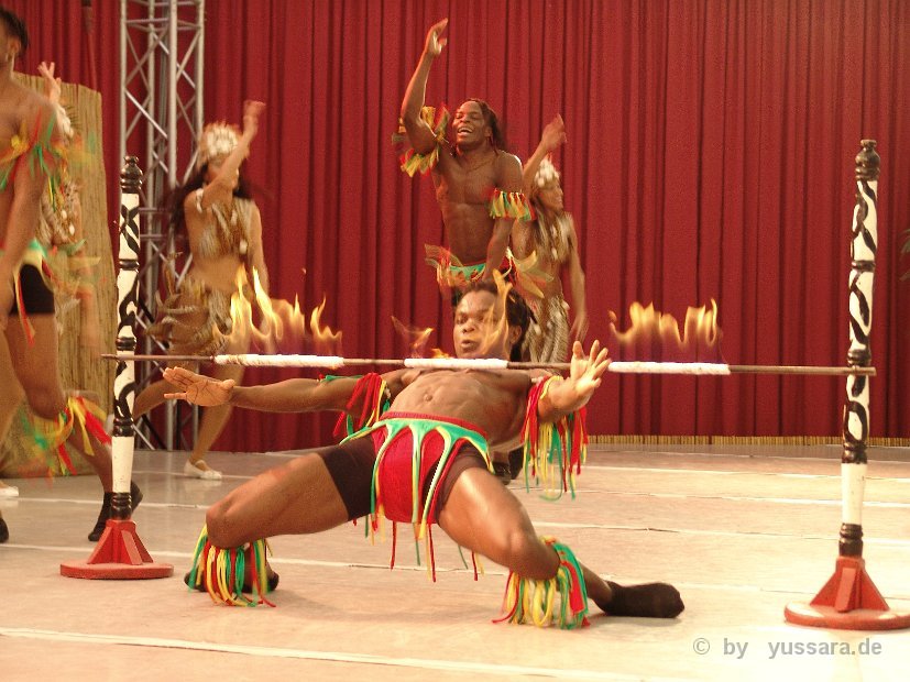 Karibik Show, karibische Tänzerinnen Tänzer, Limbo Show, Calypso, Merengue, Salsa, Reggaeton, Kizomba, Bachata, Soca Tanz Show. Exotisches Feuer der Karibik, original karibische Tänze. Yussara Dance Company, Yussara Cunha, Karibikshow